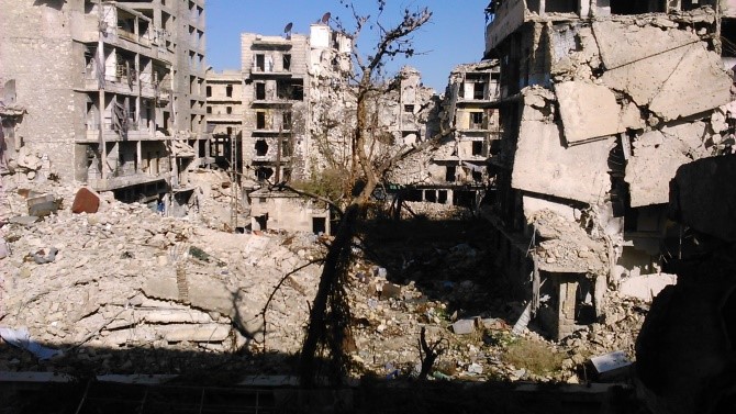 Verwoesting in Aleppo