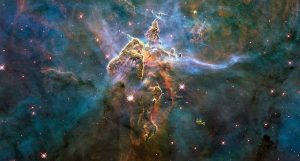 Foto van het heelal en sterren. Gemaakt door Hubble Space Telescope